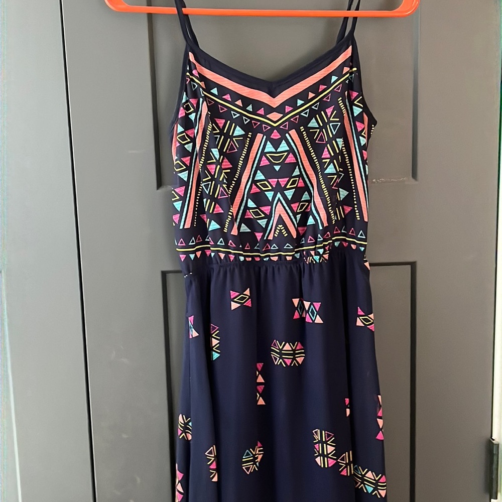 Summer maxi dress from target. Bottom is see through. Perfect for the beach.